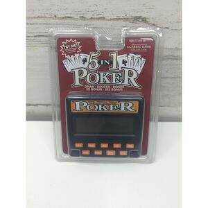 2011 Handheld 5 N 1 Poker LCD Digital "Classic Game Collection" 77701 SEALED NEW